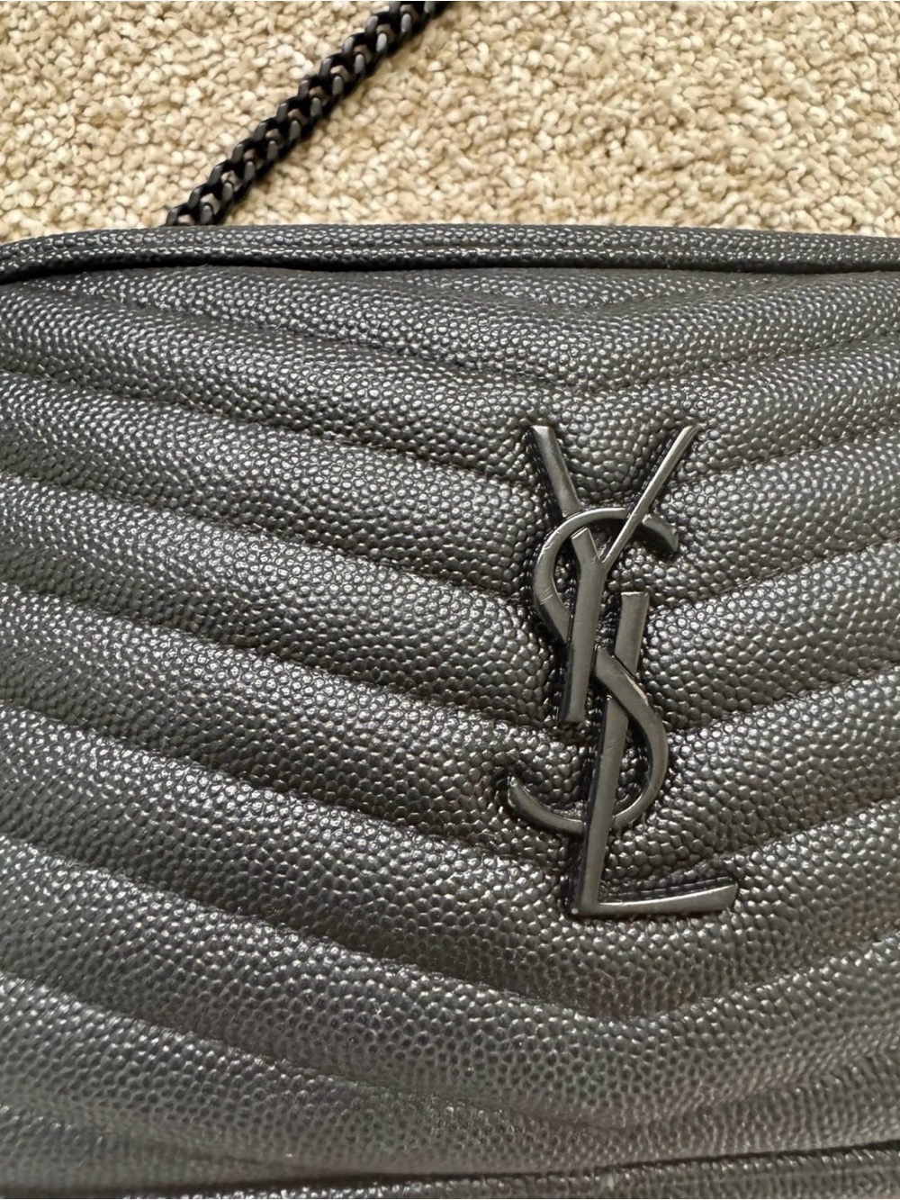 Saint Laurent Black Quilted Camera Crossbody with Tassel - Picture 4 of 9
